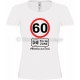 Tee-shirt Femme Anniversaire 60 Ans limitation de vitesse