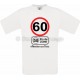 Tee-shirt Homme Anniversaire 60 Ans limitation de vitesse