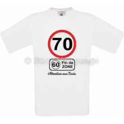Tee-shirt Homme Anniversaire 70 Ans limitation de vitesse