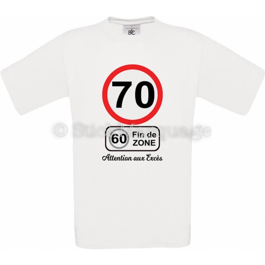 Tee-shirt Homme Anniversaire 20 Ans limitation de vitesse