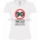 Tee-shirt Femme Anniversaire 90 Ans limitation de vitesse