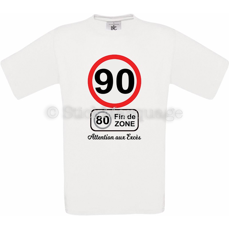 Tee-shirt Homme Anniversaire 30 Ans limitation de vitesse