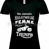 Tee-shirt "Ne jamais sous-estimer une Femme avec une Triumph" ! 🤣 . 📍 https://www.stickmarquage.com/tee-shirt-noir/308-tee-shirt-moto-triumph.html . #tshirt #femmes #woman #triumph #rider #moto #bikers #cadeau #noel #montesquieuaquitaine #stickmarquage #stickmarquageaquitaine