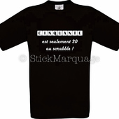 Tee-shirt Anniversaire 50 Ans . 📍 https://www.stickmarquage.com/homme/483-t-shirt-anniversaire-50-ans-scrabble-noir-homme.html . #noel #scrabble #tshirt #anniversaire #50ans #fifty #stickmarquage #stickmarquageaquitaine #montesquieuaquitaine